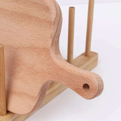 Planche à découper en bois facile à ranger