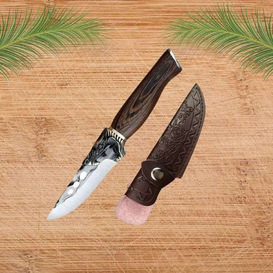 couteau de cuisine avec motif sauvage